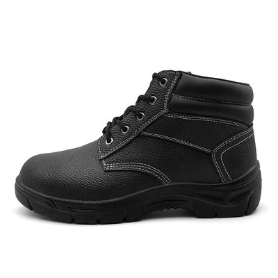 Buy Middle Cut Cow Leather Safety Boots Black Safety Shoes S3 Standard online manufacture
