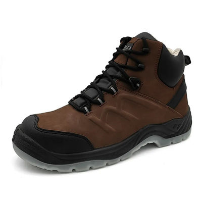 Buy Heavy Duty Steel Toe Work Boots Brown Pu Leather Boots Industrial online manufacture