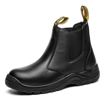 Buy Genuine Leather Steel Toe Work Boots Slip Resistant Smooth Leather Boots S3 online manufacture