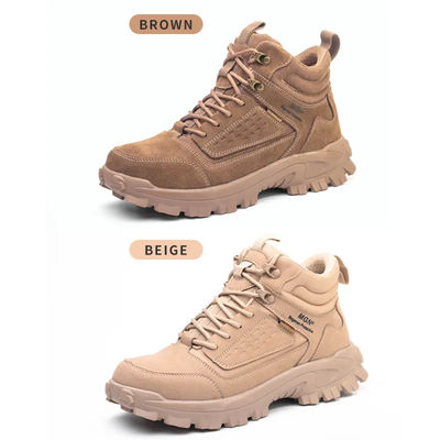 Buy Kevlar Plate Welding Safety Shoes Brown Safety Work Boots Steel Toe online manufacture