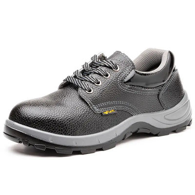 Buy Microfiber Industrial Safety Shoes Iron Toe Black Pu Boots Unisex online manufacture