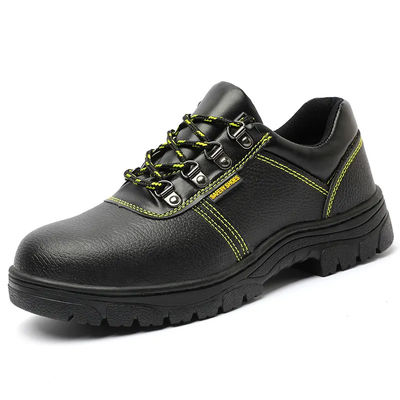 Buy Black Steel Toe Shoes Syntactic / Rubber Material Safety Shoes online manufacture