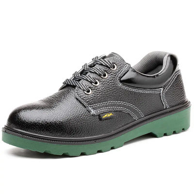 Buy Metal Toe Industrial Safety Shoes PU Black Leather Work Shoes For Men online manufacture