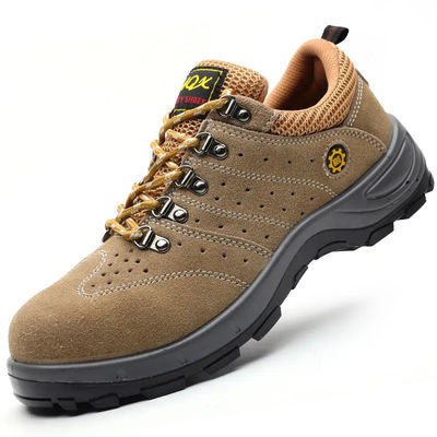 Buy PU Suede Leather Working Shoes Unisex Metal Toe Safety Shoes For Autumn online manufacture
