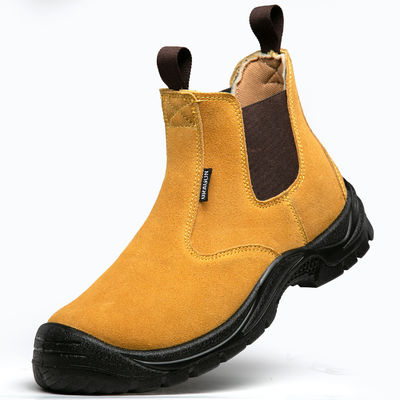 Buy Waterproof Steel Toe Cap Chelsea Boots Mens Yellow Work Boots online manufacture
