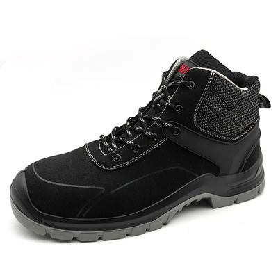 Buy Casual Mens Work Safety Boots Black Steel Toe Shoes Customization online manufacture