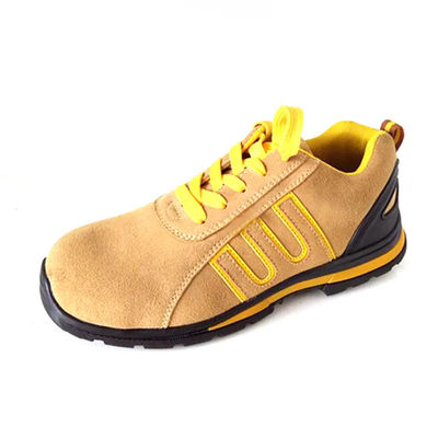Buy Genuine leather Yellow Steel Toe Shoes Lightweight S3 Safety Boots online manufacture
