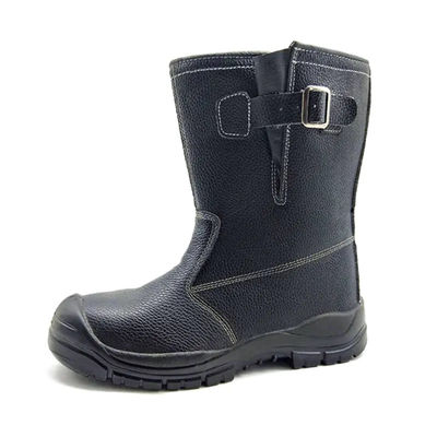 Buy Steel Toe / Steel Plate Welding Safety Shoes Pure Leather High Ankle Shoes For Men online manufacture