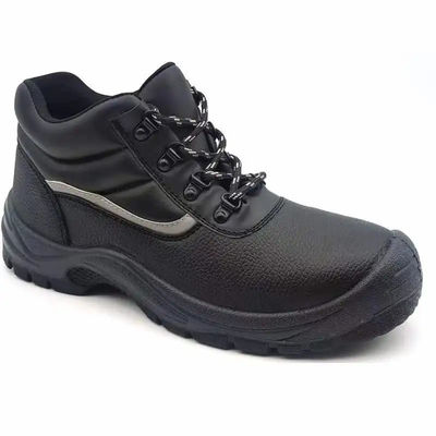 Buy PU Industrial Safety Shoes Black Leather Work Boots For Men online manufacture