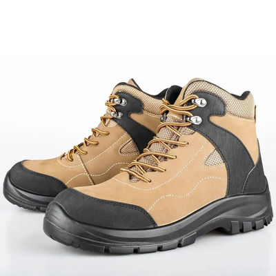 Buy Yellow Steel Toe Cap Work Shoes CE Mens Nubuck Boots For Winter online manufacture