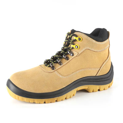Buy Yellow Industrial Safety Shoes Nubuck Leather Steel Toe Woodland Safety Shoes Anti Static online manufacture