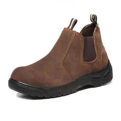 Buy Brown Anti Electric Shock Shoes S3 Plastic Toe Safety Boots Anti Slip online manufacture