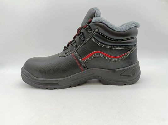 Buy Anti Puncture Winter High Top Shoes Black Leather Slip Resistant Shoes Durable online manufacture