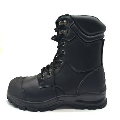 Buy Mid Top Style Martin Boots Anti Impact / Anti Puncture TPU Toe Cap Boots Black online manufacture