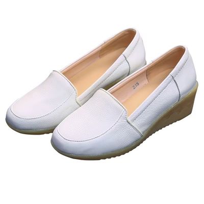 Buy Plus Size White Wedge Heel Shoes Customized Comfortable Hospital Work Shoes online manufacture