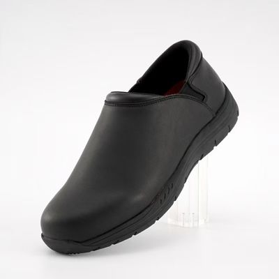Buy Men Chef Work Shoes Genuine Leather Kitchen Safety Shoes Slip Resistant online manufacture