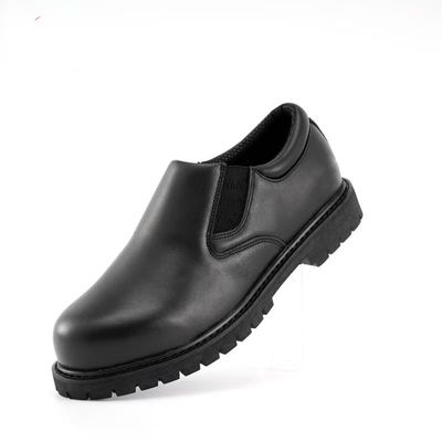 Buy Goodyear Welted Chef Shoes Black Full Grain Leather Slip Resistant Work Shoes online manufacture