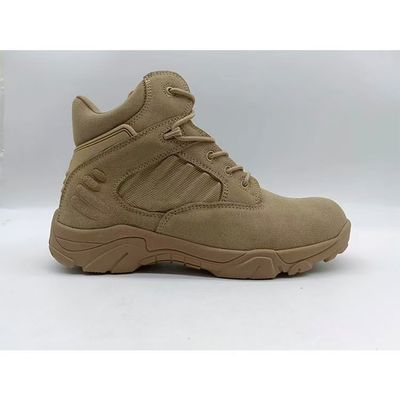 Buy Mens Suede Work Boots Brown Lightweight Desert Hiking Boots Outdoor online manufacture
