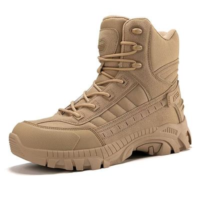 Buy Non Slip Combat Boots Durable Hiking Military Boots Yellow For Rescue online manufacture