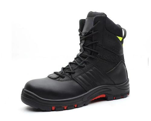 Buy Anti Puncture Firefighter Safety Boots Unisex Fireproof Steel Toe Work Boots online manufacture