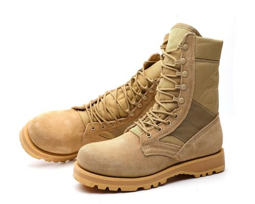 Buy Tactical Safety Shoes Suede Leather High Top Work Boots Fleece Lined for Warmth online manufacture
