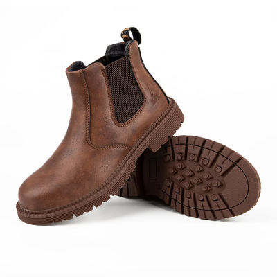 Buy Waterproof Woodland Chelsea Fashionable Rubber Leather Shoes Men Steel Toe online manufacture