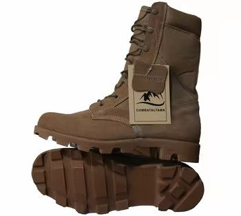 Buy Custom Durable Tactical Combat Jungle Beige Shoes Desert Khaki Rubber Boots online manufacture
