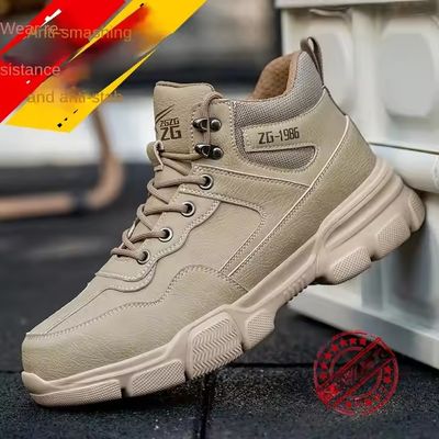 Buy Kevlar Midsole Men's Microfiber Leather Safety Work Boots With Steel Toe And EVA Sole online manufacture