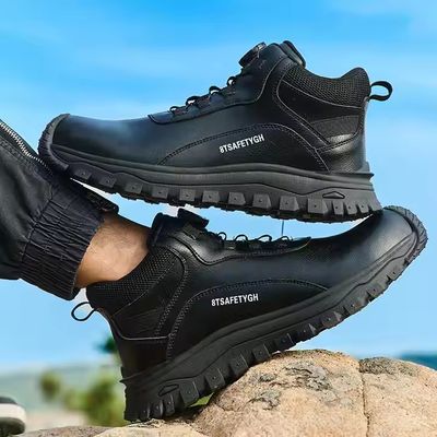 Buy Men's Safety Shoes Kevlar Midsole Work Boots With Steel Toe And Rubber Sole online manufacture
