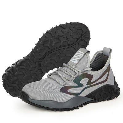 Buy Steel Toe Anti-smashing Flyknit Mesh Safety Shoes With Kevlar Midsole Breathable Design For Comfortable Work online manufacture