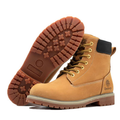 Buy Yellow Style Martin Boots Cowhide Leather Boots Rubber Sole Boots With Lace-up online manufacture