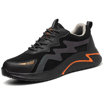 Buy Electrical Safety Shoes Work Shoes With Anti-smashing Plastic Toe Shoes For Men EVA Sole Men's Work Shoes Flyknit Kevlar Midsole Safety Shoes online manufacture