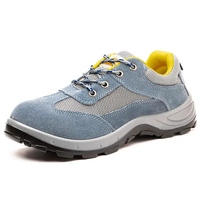 Breathable Industrial Safety Shoes Yellow Leather Steel Toe Boots For Men