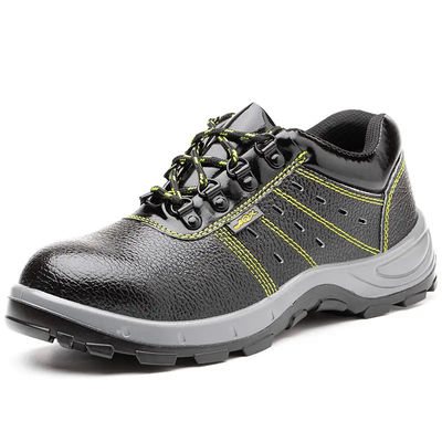 Genuine Leather Industrial Safety Shoes Mens Summer Shoes With Holes