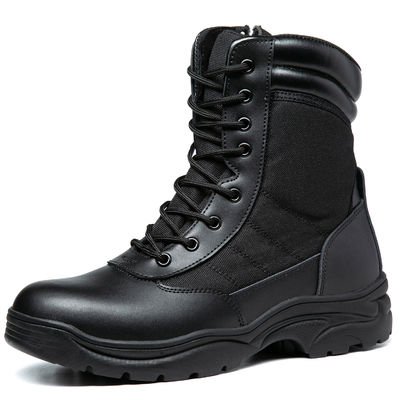 Black Tactical Safety Shoes Winter Breathable Safety Boots High Top