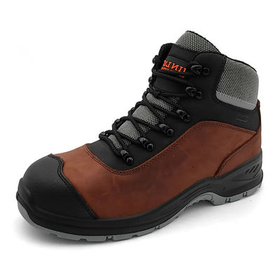 Crazy Horse Leather Casual Shoes High Cut Safety Shoes For Men