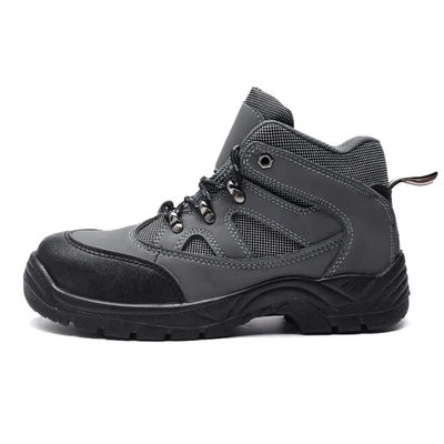 Genuine Leather Grey Shoes S1 / S3 Safety Shoes With Steel Toe And Steel Plate