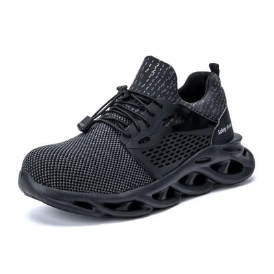 Composite Toe Industrial Safety shoes Lightweight Slip Resistant Work Shoes Black