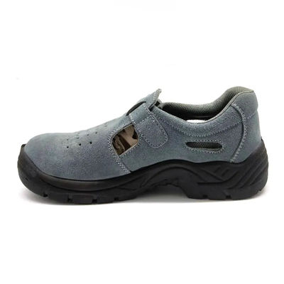 Suede Leather Mens Construction Safety Shoes With Steel Toe And Steel Plate