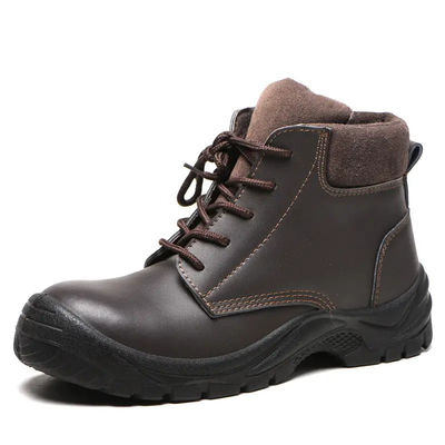 Anti Puncture Industrial Safety Shoes Waterproof Fashion Brown Boots Unisex