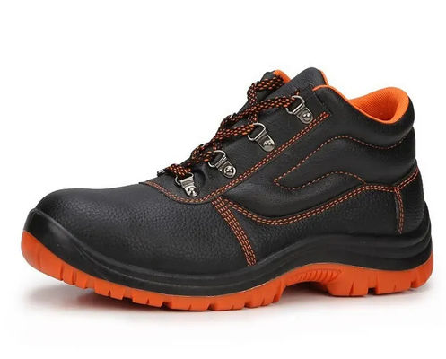 Steel Toe / Steel Plate Mens Genuine Leather Shoes Heavy Duty Winter Boots Slip Resistant