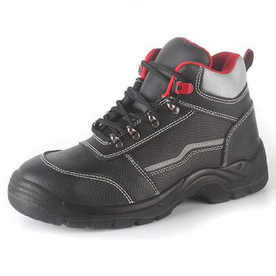 Industrial Security Work Boots Puncture Resistant Genuine Leather Footwear For Mining