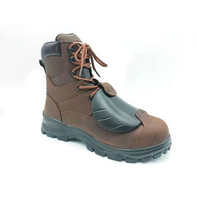 Men Work Safety Boots High Top Outdoor Hiking Shoes with Steel Toe for Protection