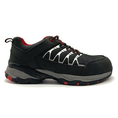 Men Low Top Outdoor Safety Shoes Cowhide Steel Toe MD Sole Hiking Boots