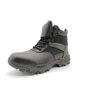 Men Black Full Grain Desert Boots Versatile Training Work and Hiking Footwear