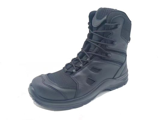Tactical Safety Shoes High Top Outdoor Hiking Boots Premium First Layer Leather