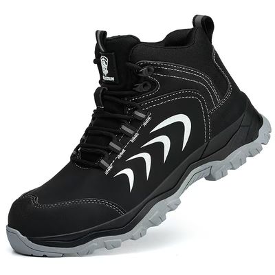 Men's Lightweight Leather Hiking Boots Waterproof Outdoor Mountain Shoes