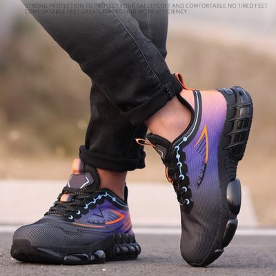 Flying Weave Work Air Cushion Sole Industrial Safety Shoes