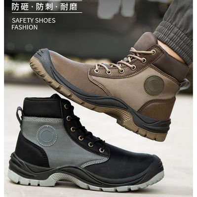 PU Injection Men's Work Boots With Kevlar Midsole And Microfiber Leather Design