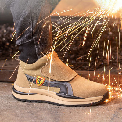 Men'S Welding Comfortable Waterproof Work Boots Anti Collision